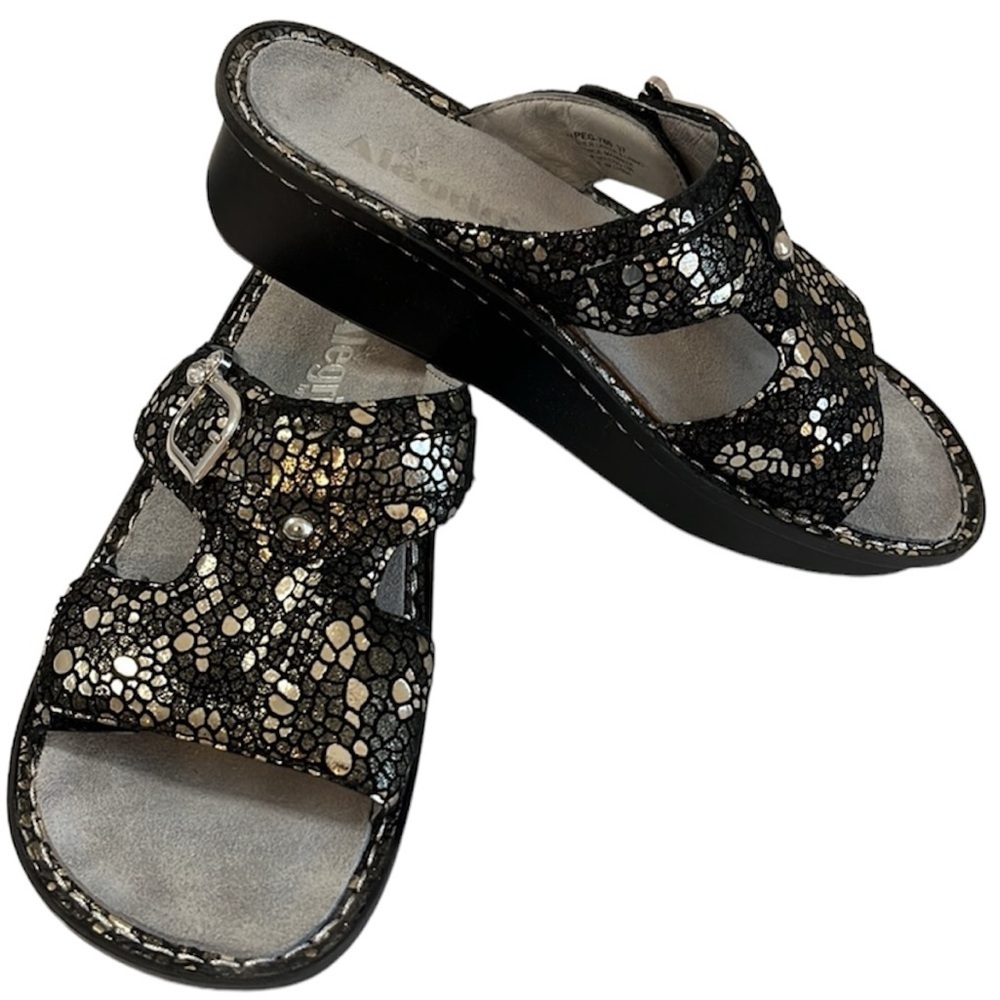 Alegria Peg 780 Mosaic Black/Metallic Silver, EUC nearly new